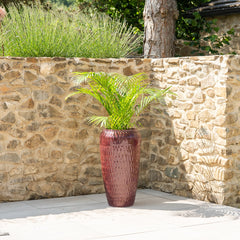 Keramický květináč Pompadour - Cihlově červený