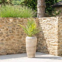 Keramický květináč Pompadour - Tygrovaně bílá