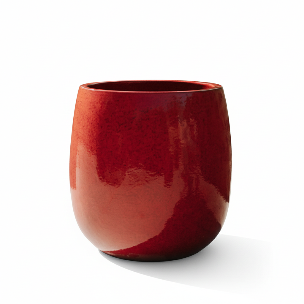 Keramický květináč SOCRATE - Tropická červená