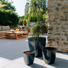 Keramický květináč VAUBAN - Mořsky modrá