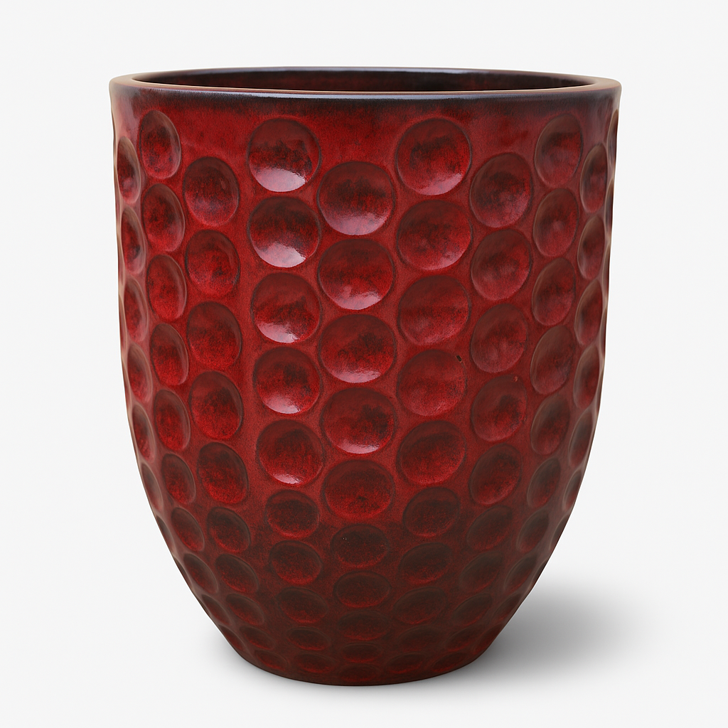 Keramický květináč MEROVEE - Cihlově červená