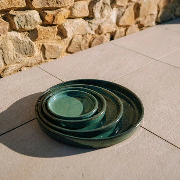 Podmiska pod květináč - Lesní zelená (Ø 17–36 cm)