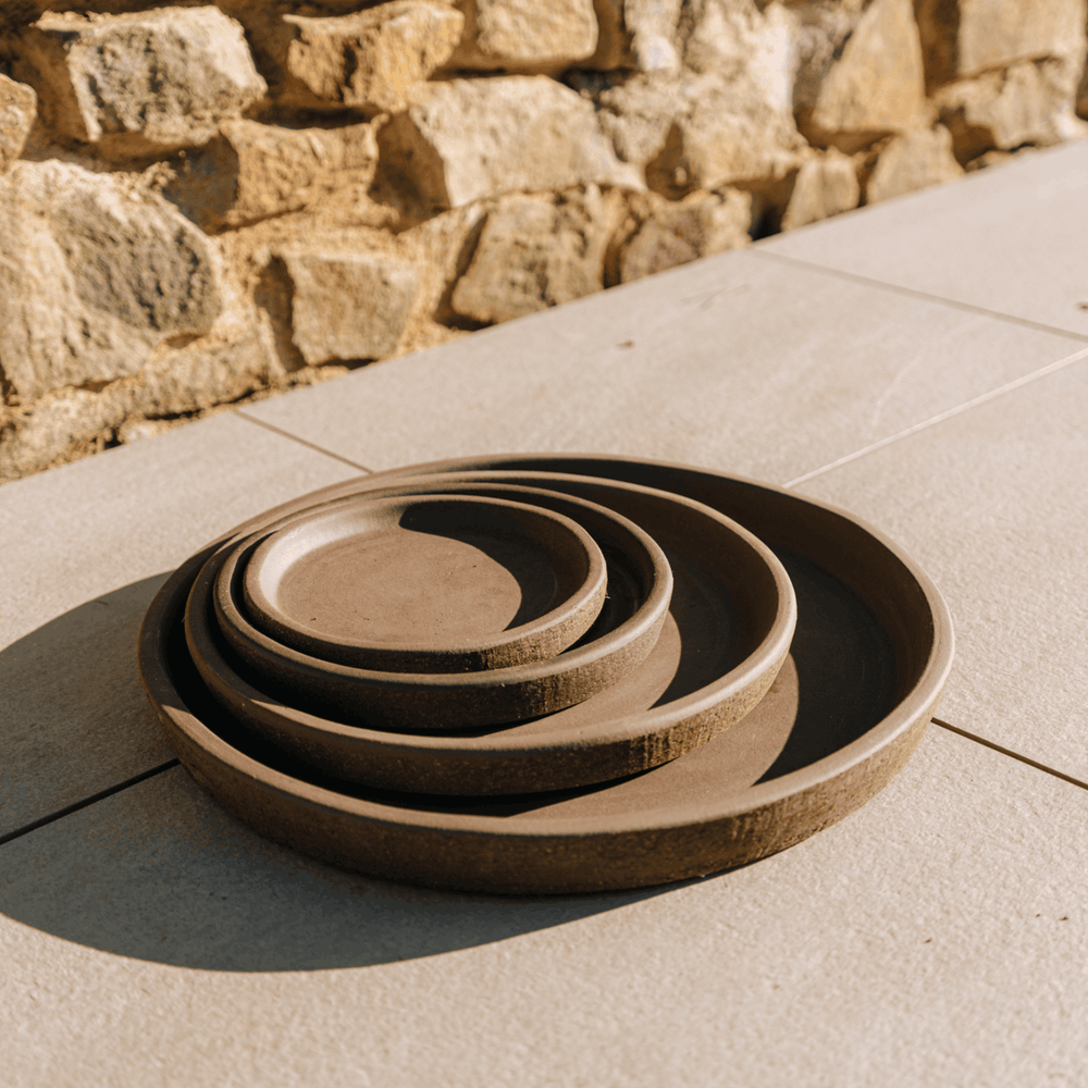 Podmiska pod květináč - Grafitová (Ø 17–40 cm)