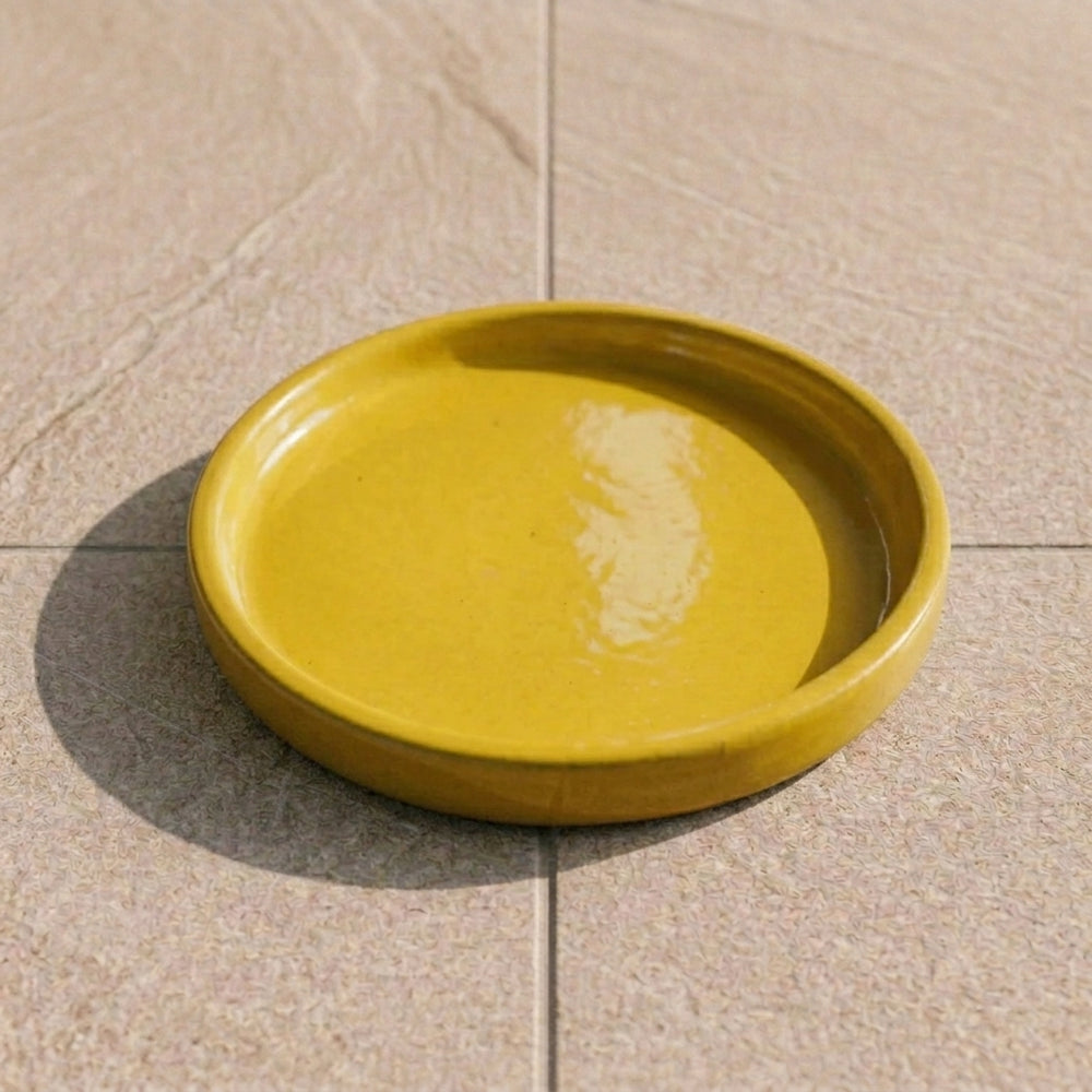 Podmiska pod květináč - Žlutá (Ø 15–40 cm)